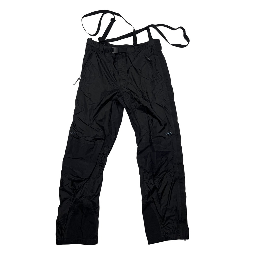 Marmot Technical Snow Rain Pants Mens XL Black with Suspenders Outdoor